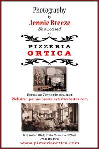 Artist Jennie Breeze Photography Showcased At Pizzeria Ortica